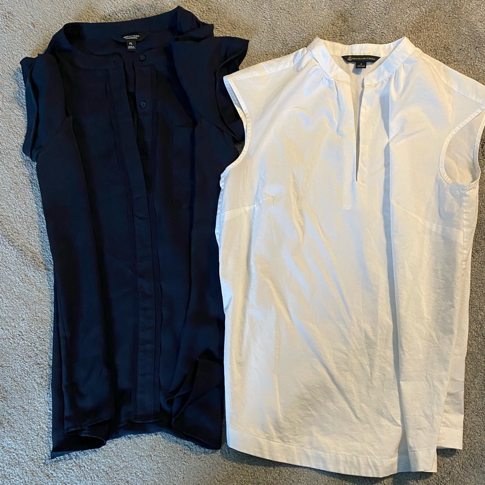 Vera Wang size PL and Brooks Brothers size 4 Tops
